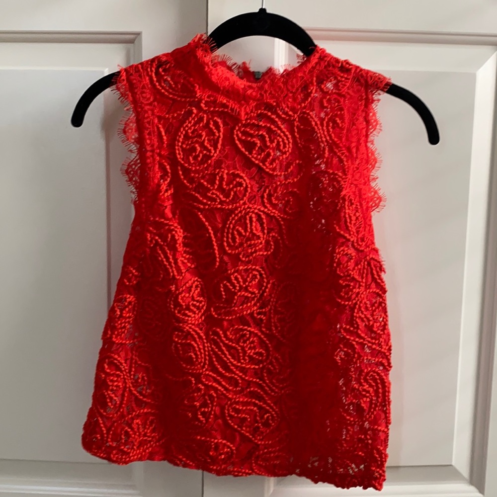 Red Lace Top